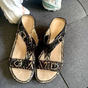 Alegria Women's Lara Wedge Sandal Shmancy Bronze